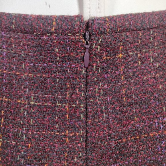 Vintage Burgundy/Red Ann Taylor Tweed Skirt - Picture 6 of 8
